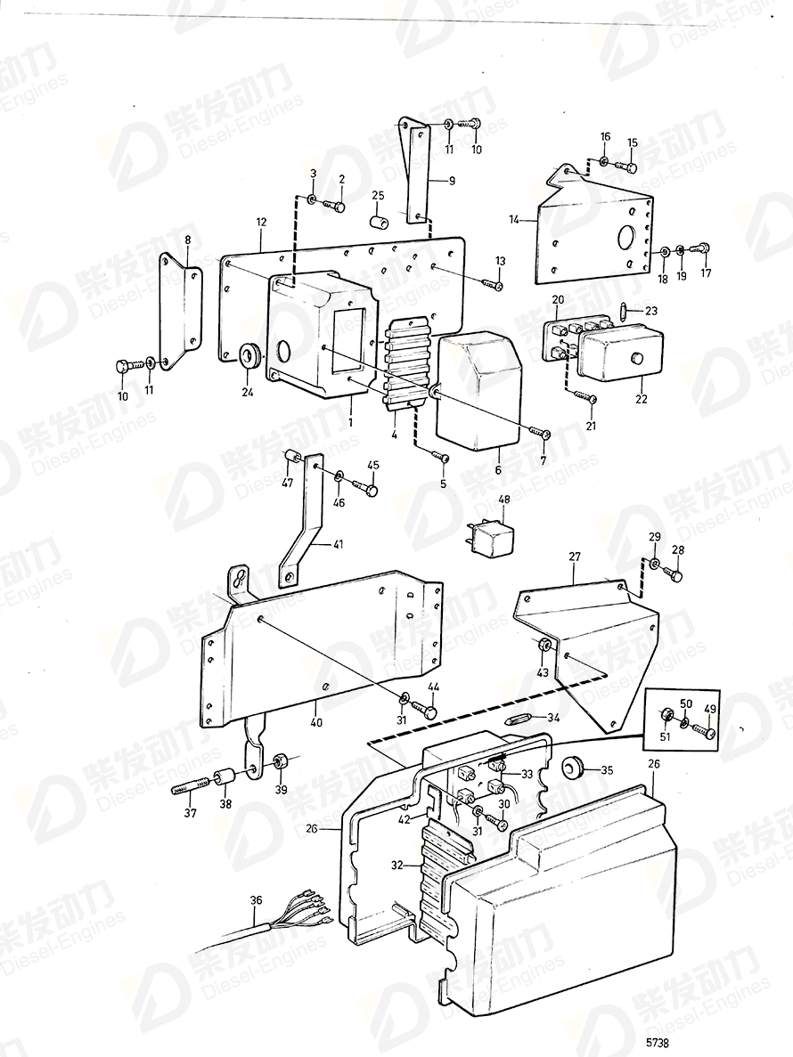 VOLVO Clutch housing 837791 Drawing